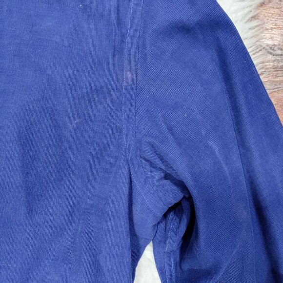 Ralph Lauren Black Label Tailored Fit Blue Corduroy Long Sleeve Shirt Men's 15 ½ - Picture 7 of 14